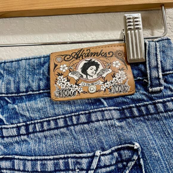 Vintage Y2K Akademiks AKDMKS Women's Distressed Sequin Low Rise Jeans- 30" Waist - Picture 6 of 12